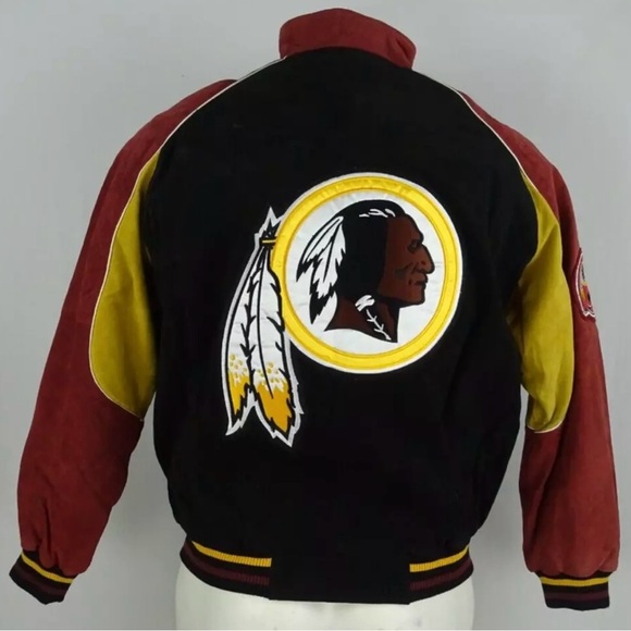 NWT Vintage Washington Redskins Suede Leather Varsity Letterman Full Zip Jacket - Picture 14 of 15